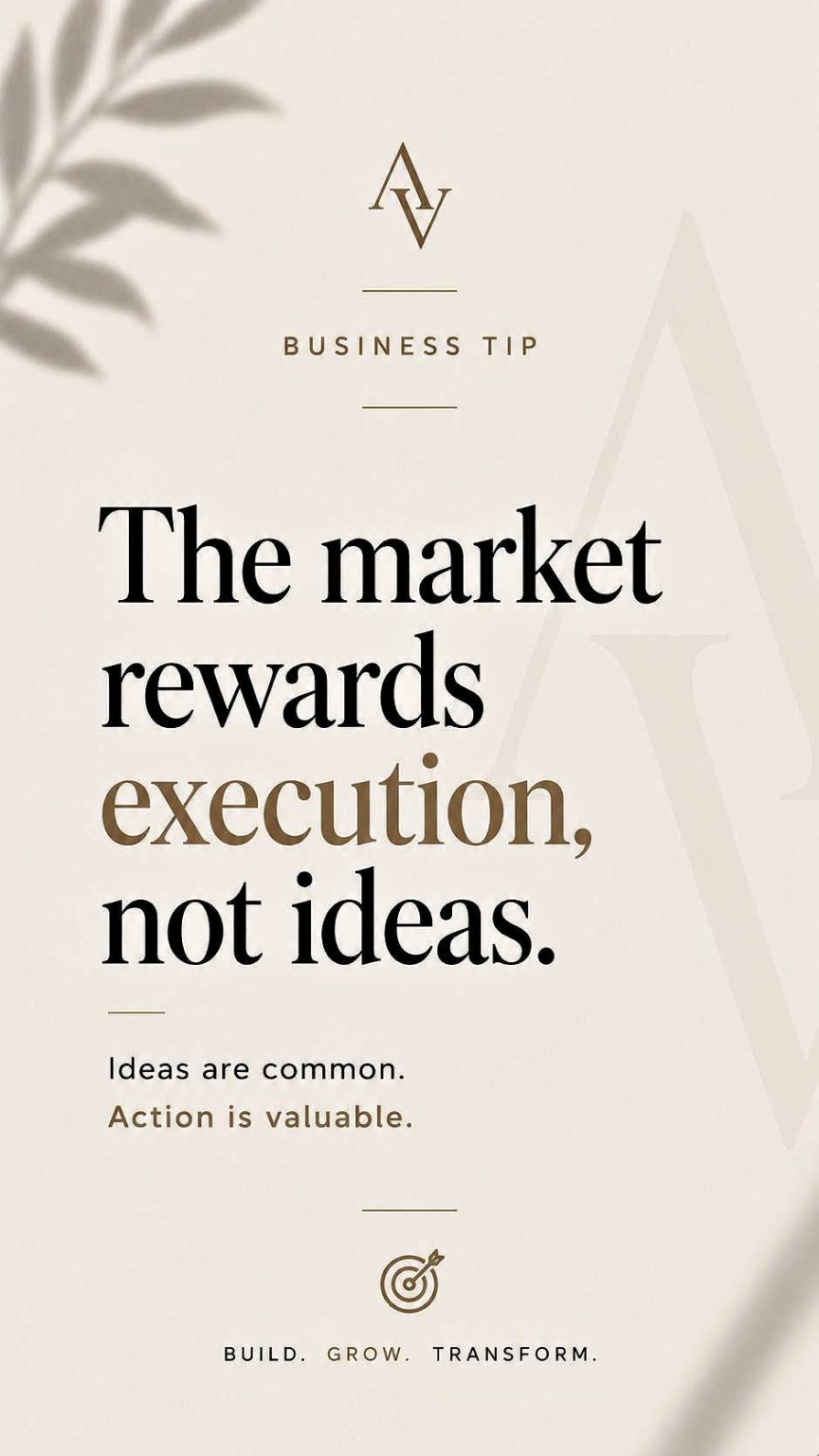 The market rewards execution