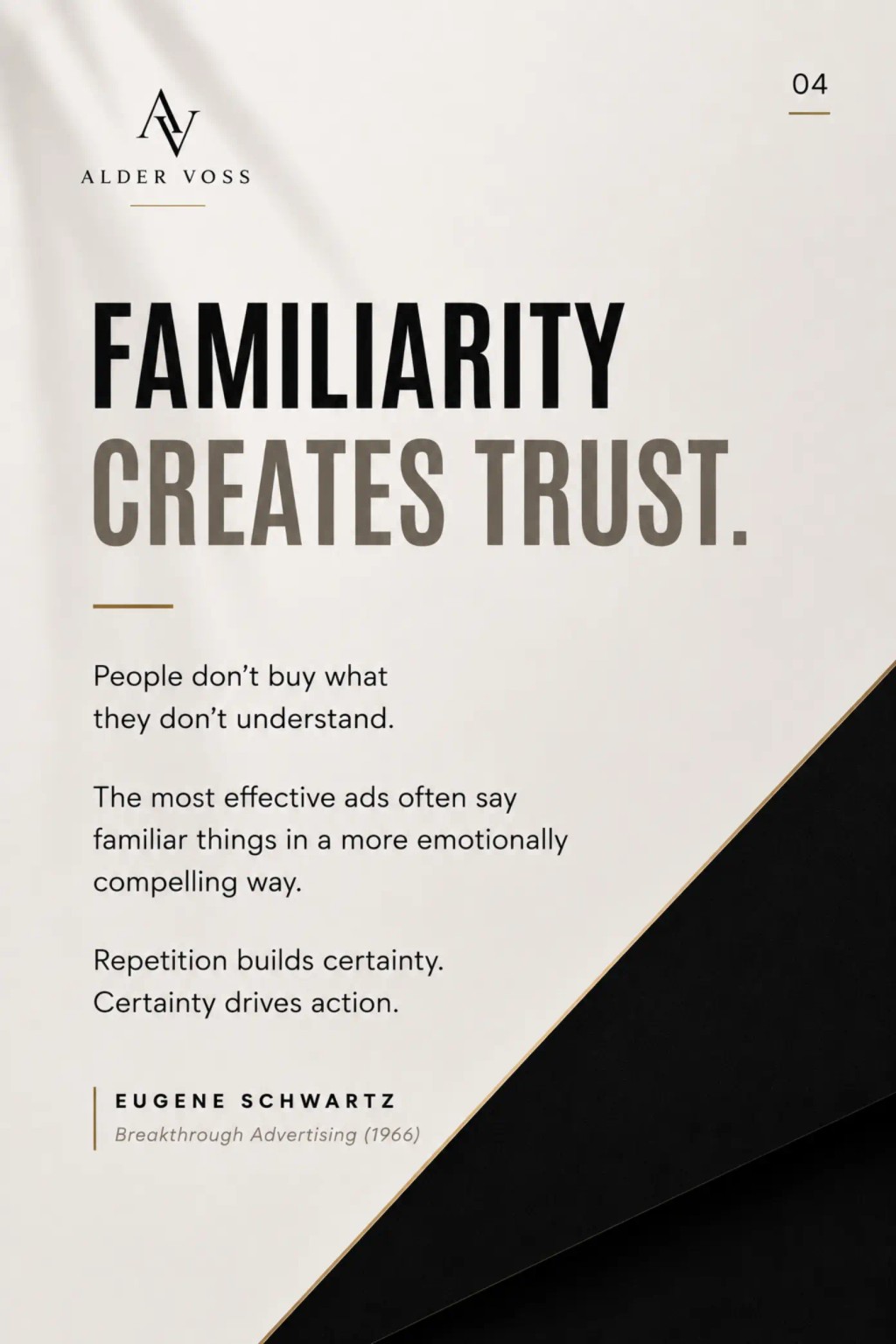 Familiarity creates trust