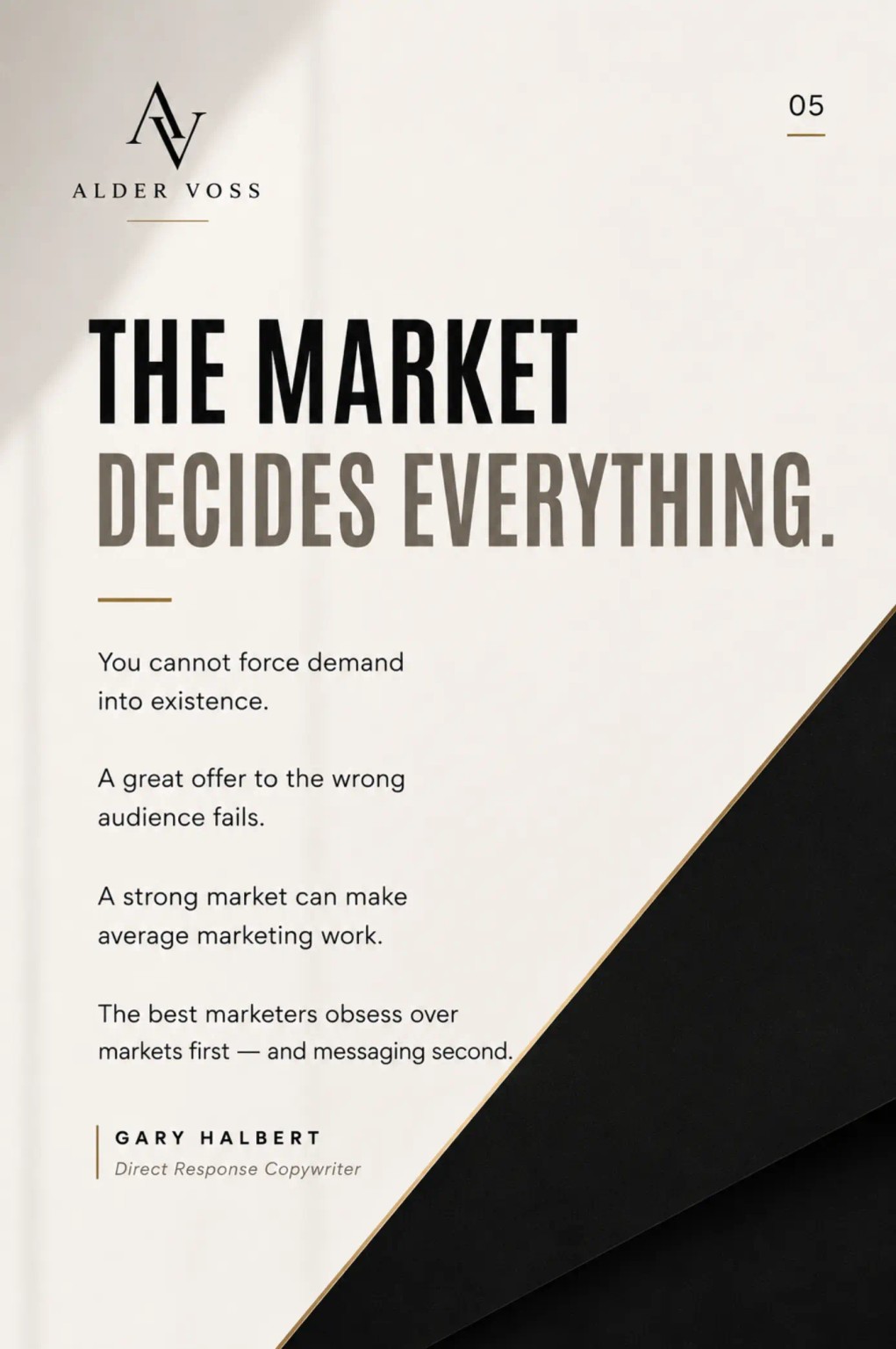 The market decides everything