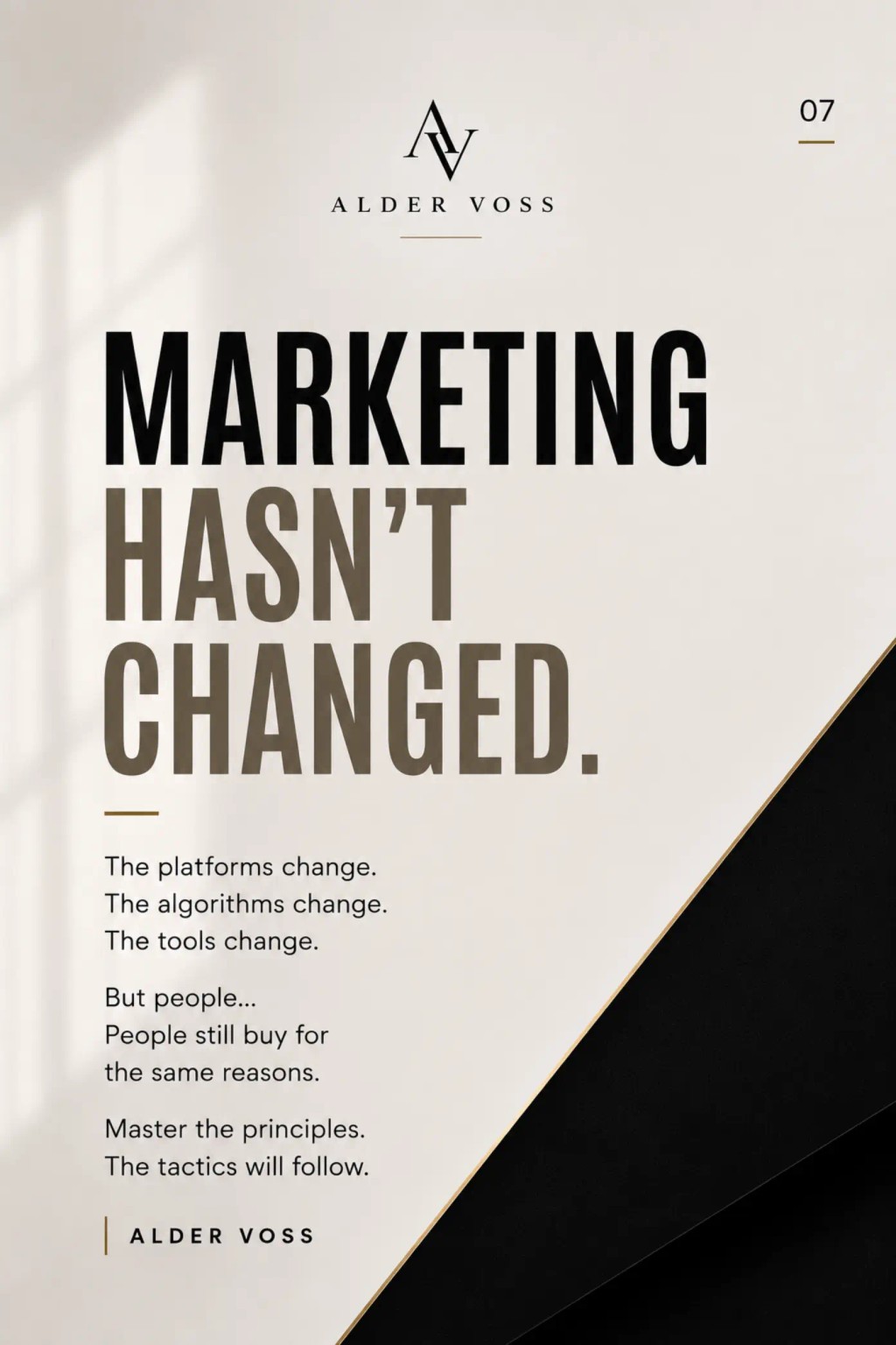 Marketing hasn't changed