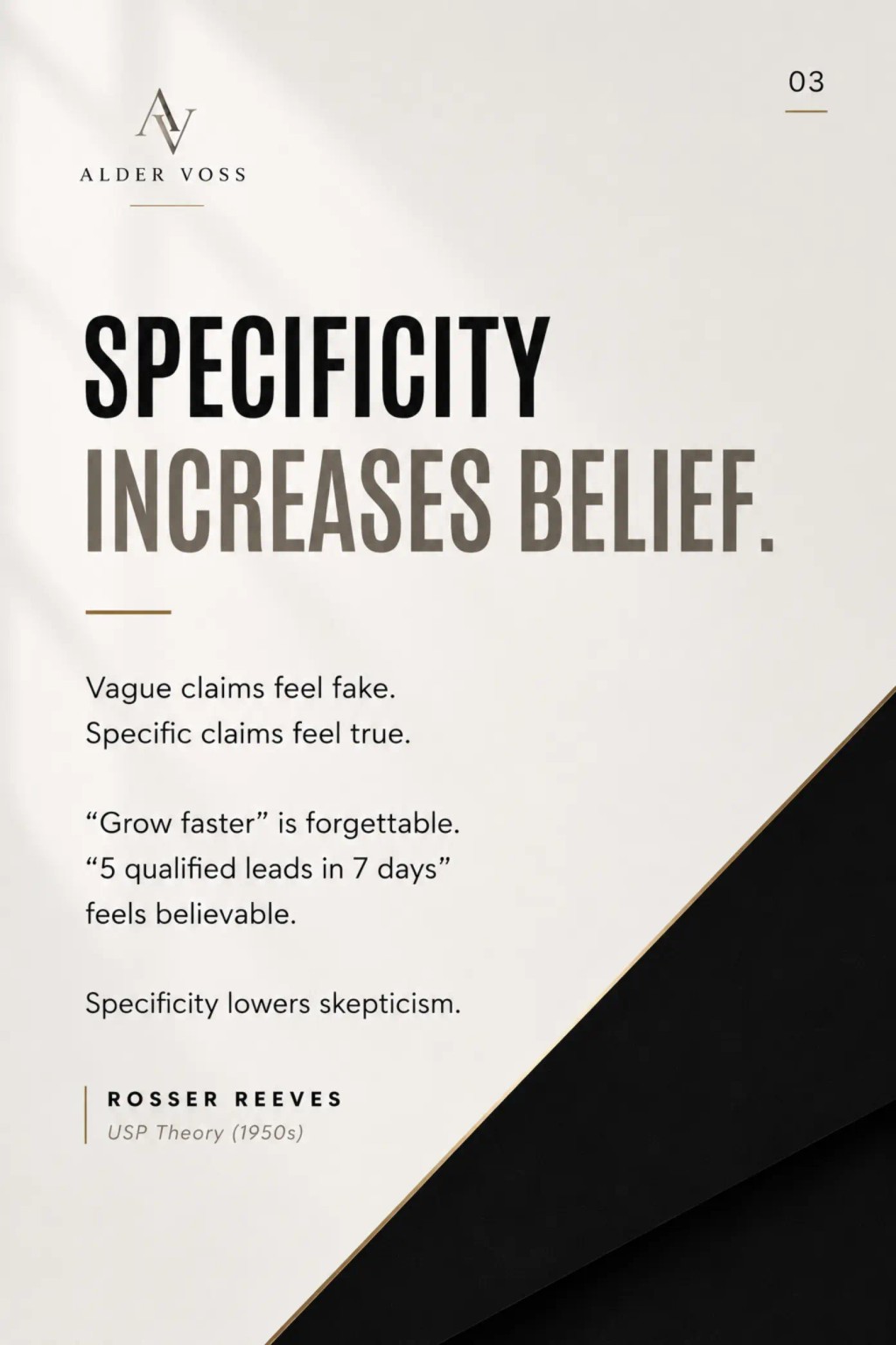 Specificity increases belief